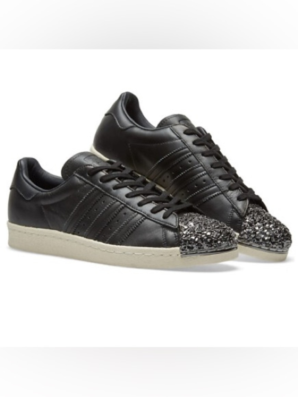 Adidas Superstar 80s 3D Metal Toe Black Sneakers 6.5